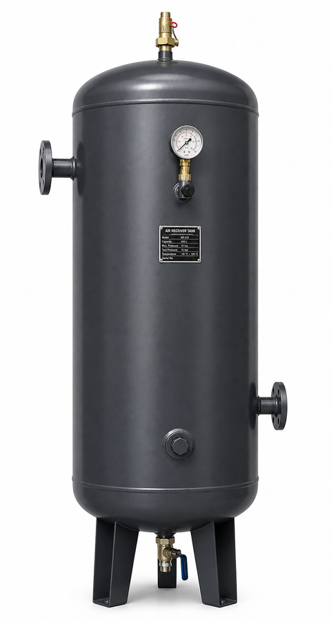 AERO 130-Gallon ASME Vertical Air Receiver Tank rotary screw compressor