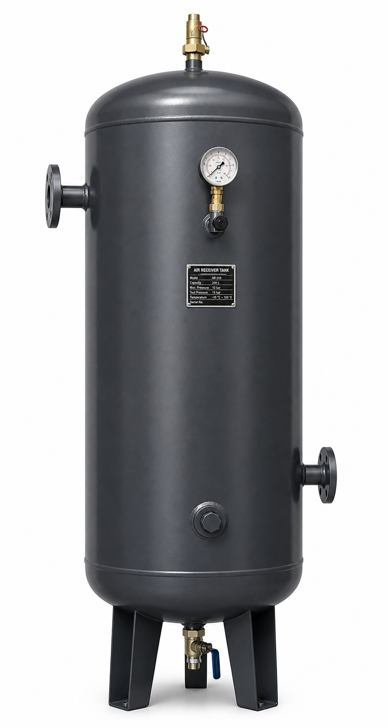 AERO 80-Gallon ASME Vertical Air Receiver Tank VSD rotary screw air compressor