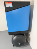 Right side of AERO All-in-One VSD20 20 HP VSD rotary screw compressor system with integrated dryer and ASME air tank
